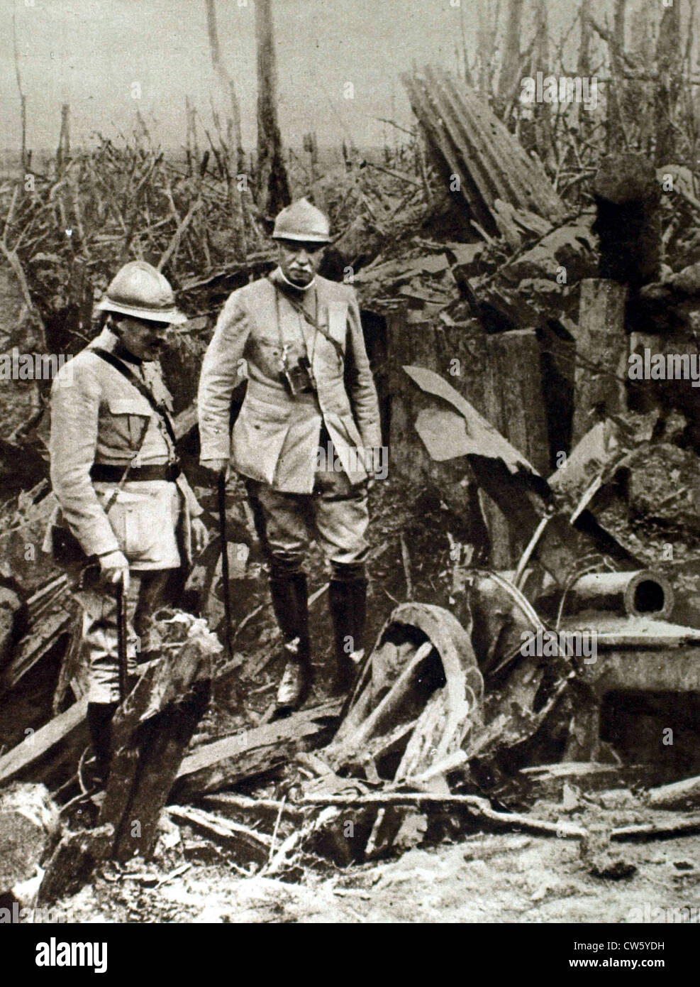 Guerra mondiale I. Fayolle generale sul fronte della Somme Foto Stock