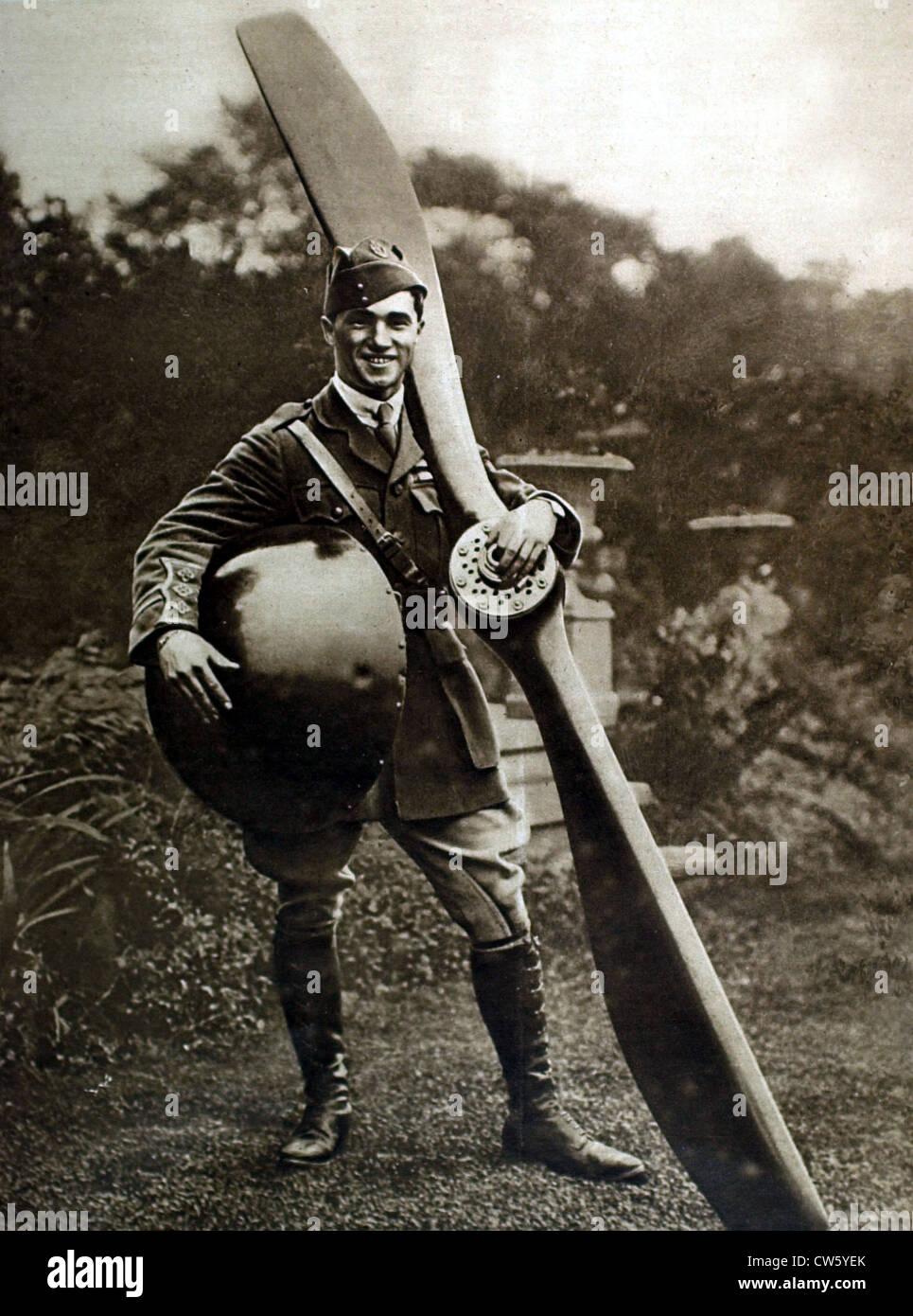 Guerra mondiale I. palla, l'aviatore inglese che ha girato giù 29 aerei tedeschi Foto Stock