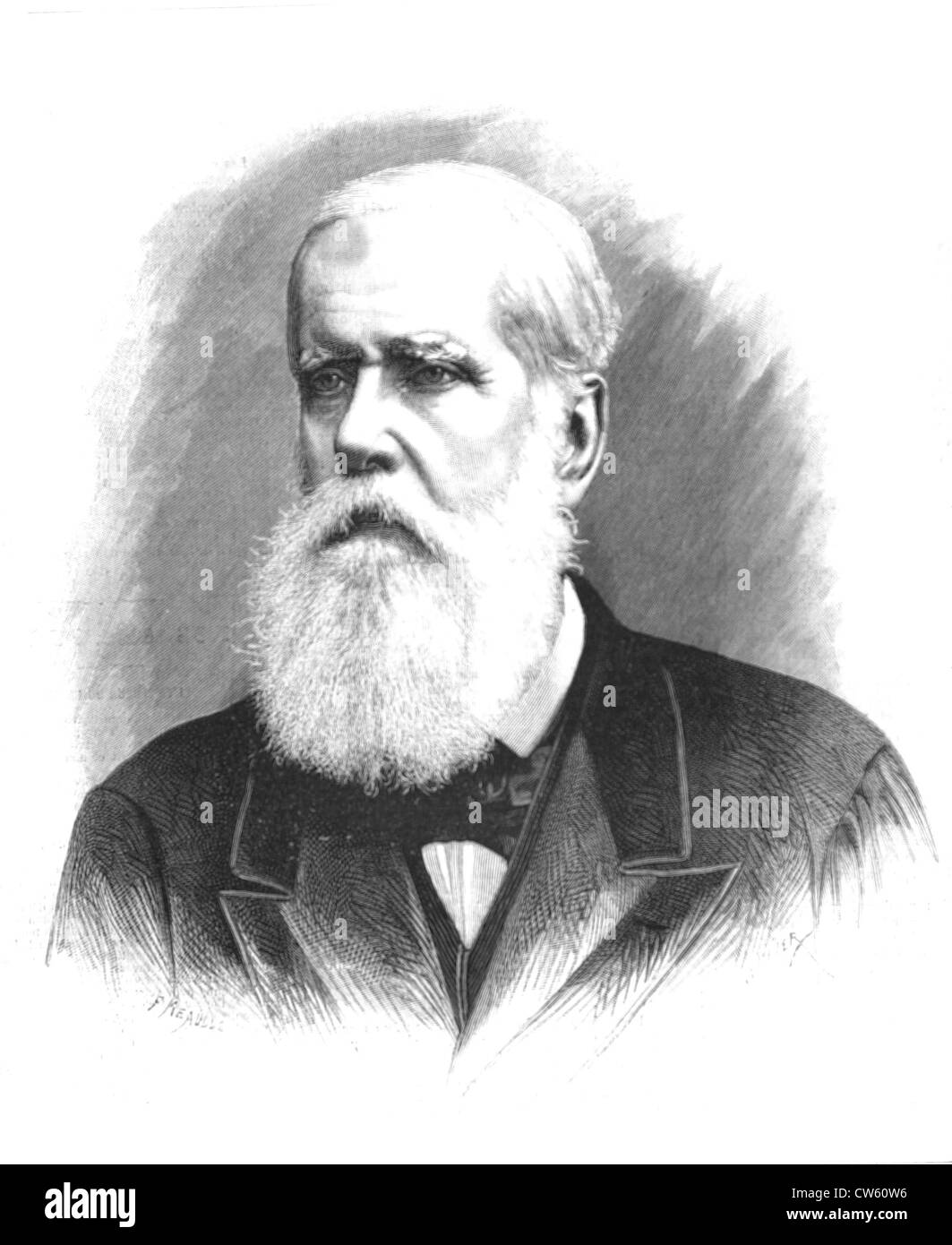 Dom Pedro II de Alcantara, imperatore del Brasile (1887) Foto Stock