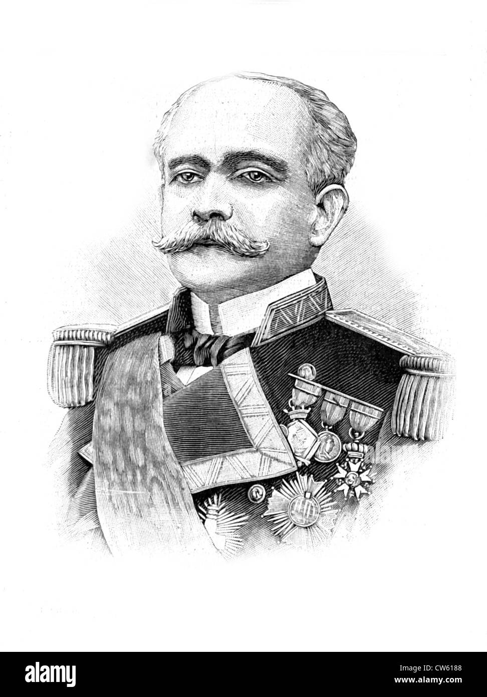 Admiral de Montojo, comandante della flotta spagnola (1898) Foto Stock