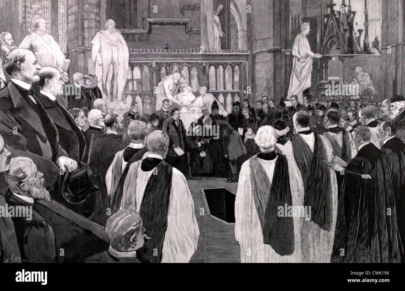 A Londra, Gladstone i funerali a Westminster (1898) Foto Stock