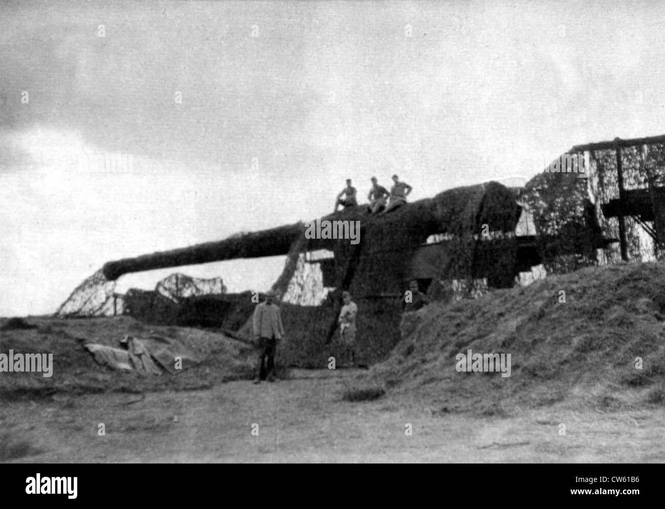 Mimetizzati 305mm pistola, non ripresa (1918) Foto Stock