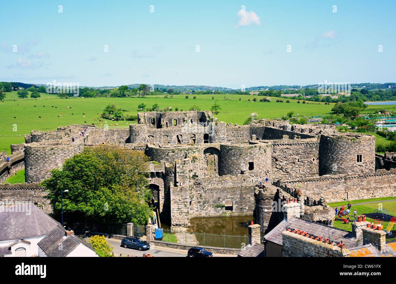 Beaumaris Castle Isola di Anglesey Mona North Wales UK Regno Unito EU Euopren Unione Europa Foto Stock