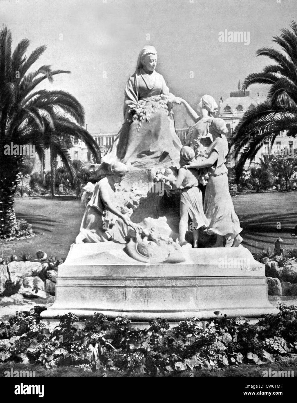 Monumento alla regina Victoria inaugurato nel Nice-Cimiez (12 aprile 1912) Queen Victoria inauguré à Nice-Cimiez (12 avril 1912) Foto Stock