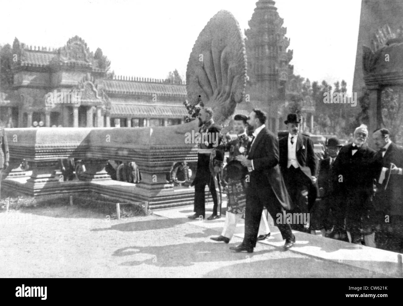 Khai Dinh, imperatore di Abbam, visitando la mostra coloniale a Marsiglia (1922) Foto Stock