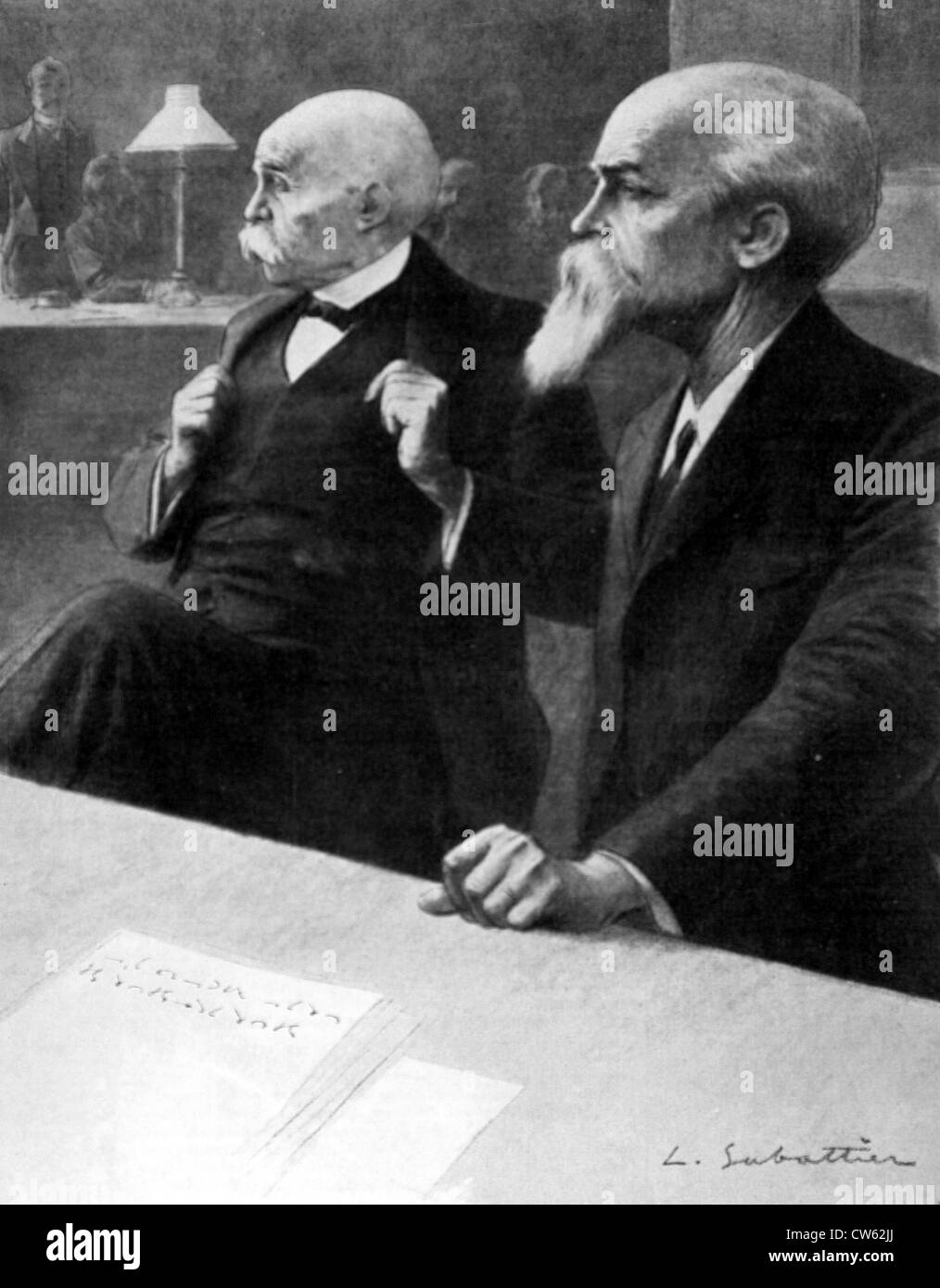 Commissione parlamentare di inchiesta sul caso Roquette, in Francia (1910) Foto Stock