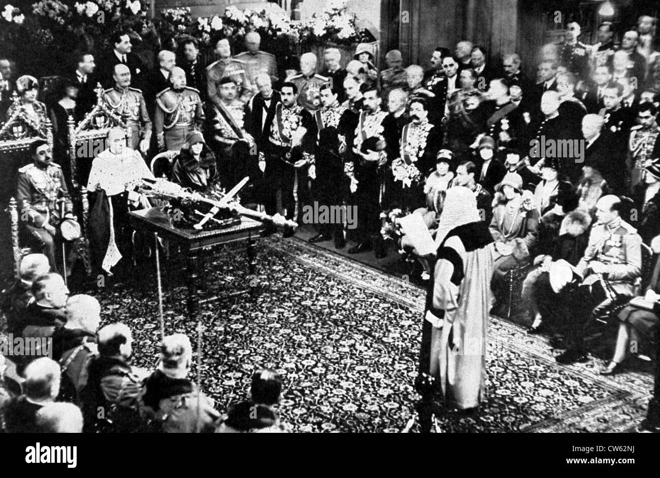 La ricezione dei sovrani afghani al Guidhal a Londra, nel 1928 Foto Stock