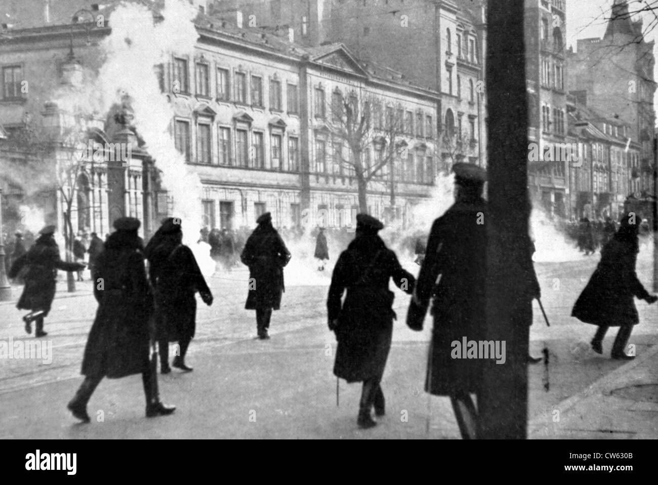 La dimostrazione del polacco partito democratico in Varsavia, 1931 Foto Stock