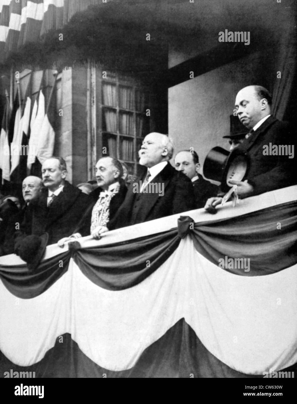 Presidente Poincaré la visita a Strasburgo, nel 1928 Foto Stock