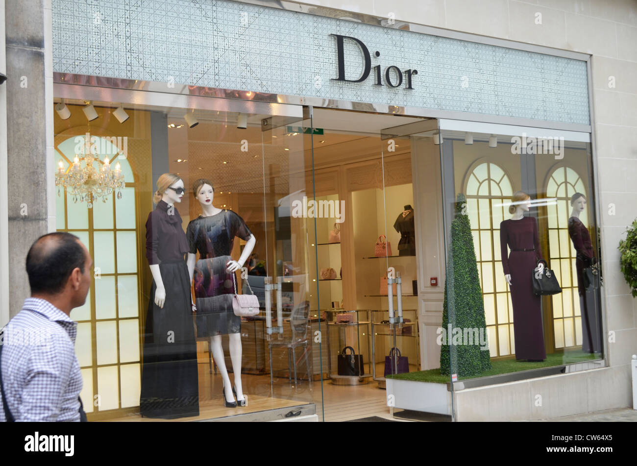 Designer store Dior anteriore vicino a Regent street Foto Stock