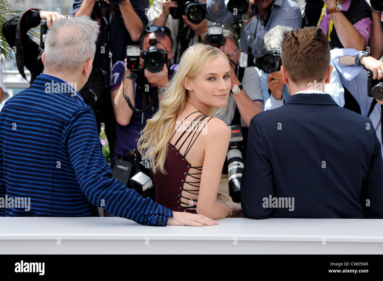 Jean-Paul Gaultier, Diane Kruger e Ewan McGregor durante una chiamata di foto per i membri della giuria al sessantacinquesimo Cannes. Foto Stock