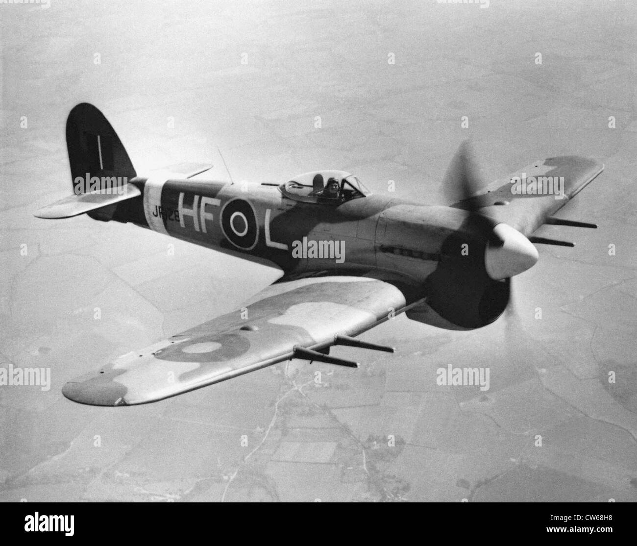 British Hawker Tempest fighter della Royal Air Force, 1944-45. Foto Stock