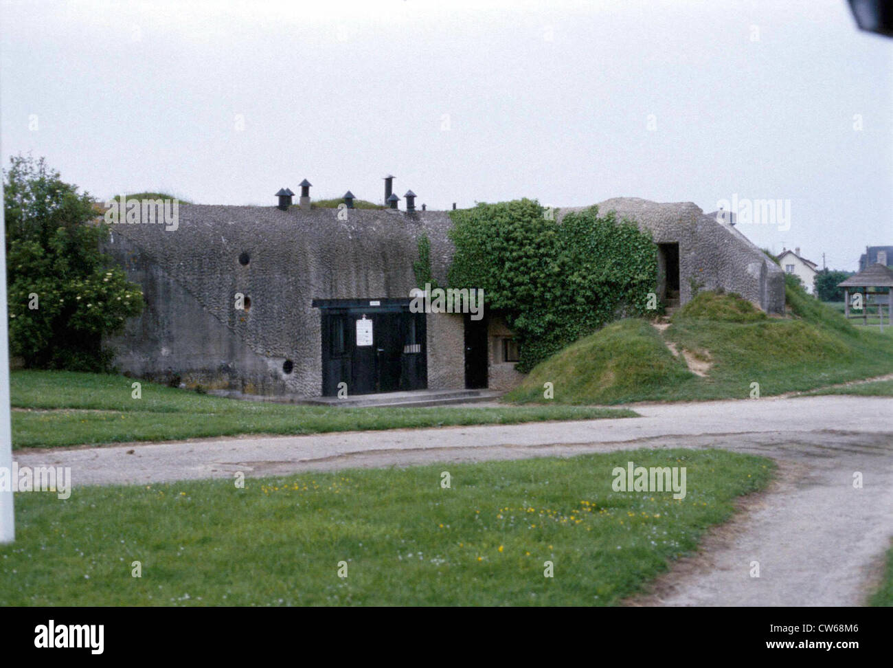 Atlantic Wall: l'artiglieria blockhaus, Merville (Normandia) batteria Foto Stock