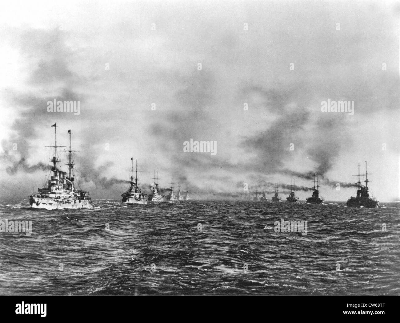 La flotta tedesca di Kiel Bay, 1910 Foto Stock