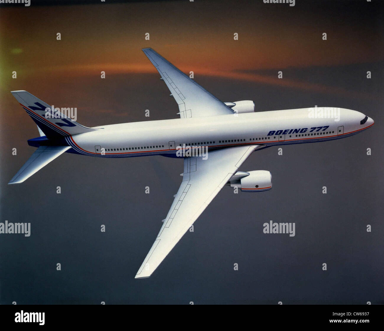 Prototipo di American Boeing B-777 commerciale piano di trasporto Foto Stock