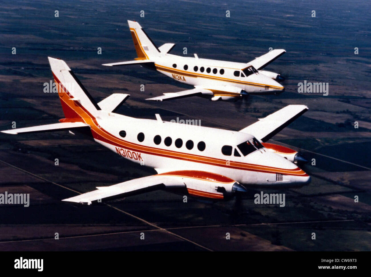 American Beechcraft King Air A-100 e B-100 piani di " commuters ". Foto Stock