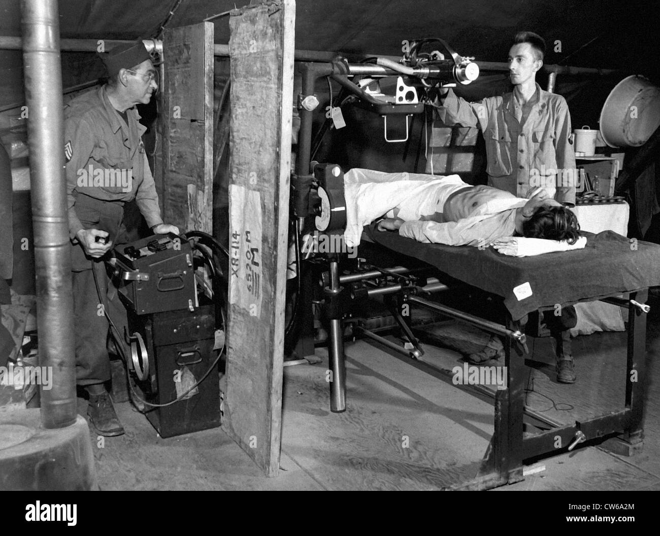 Campo portatile unità a raggi X utilizzati dall esercito degli Stati Uniti in Francia , novembre7,1944 Foto Stock