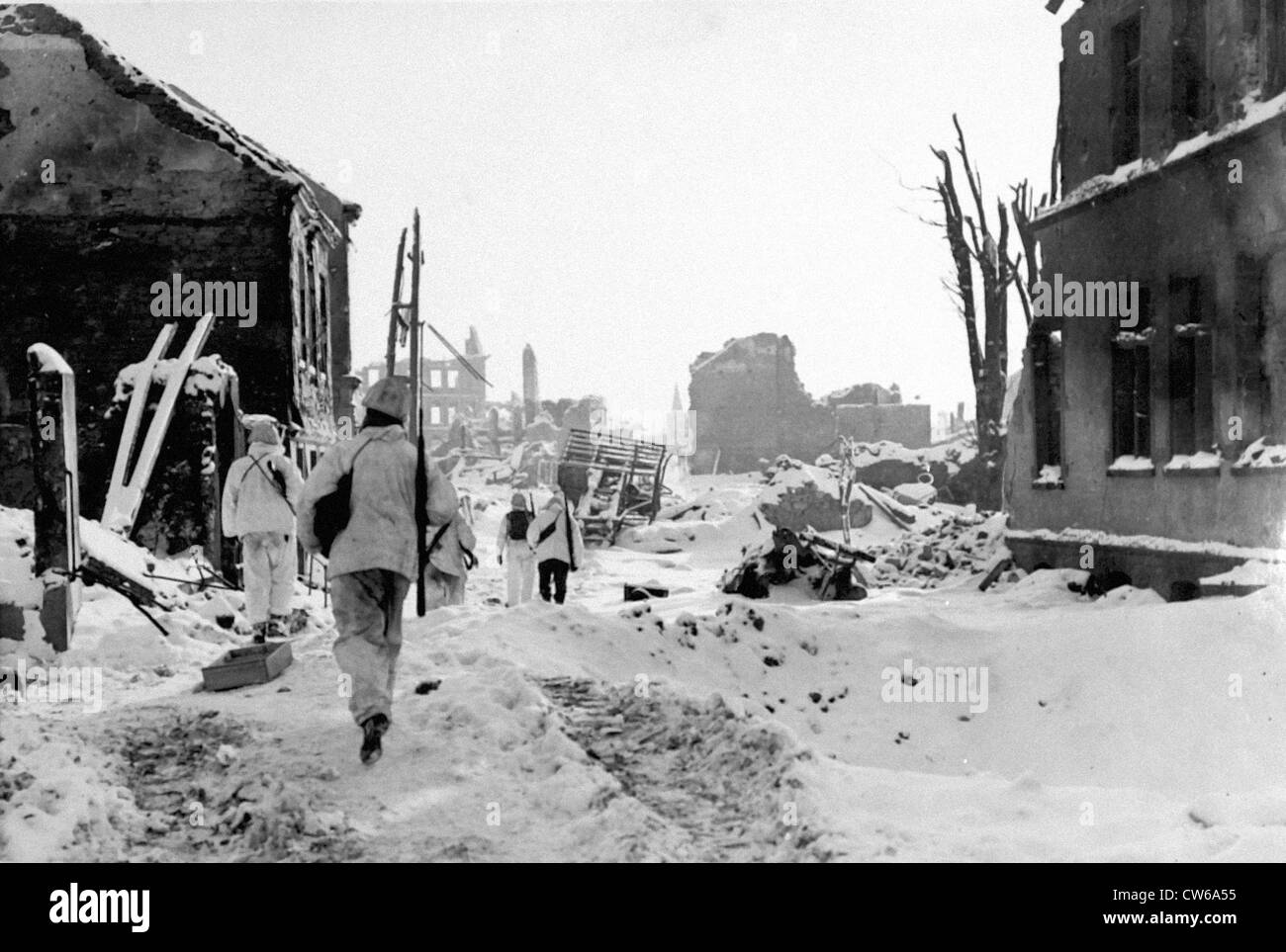 U.S fanti in St-Vith (Iniziare. 1945) Foto Stock