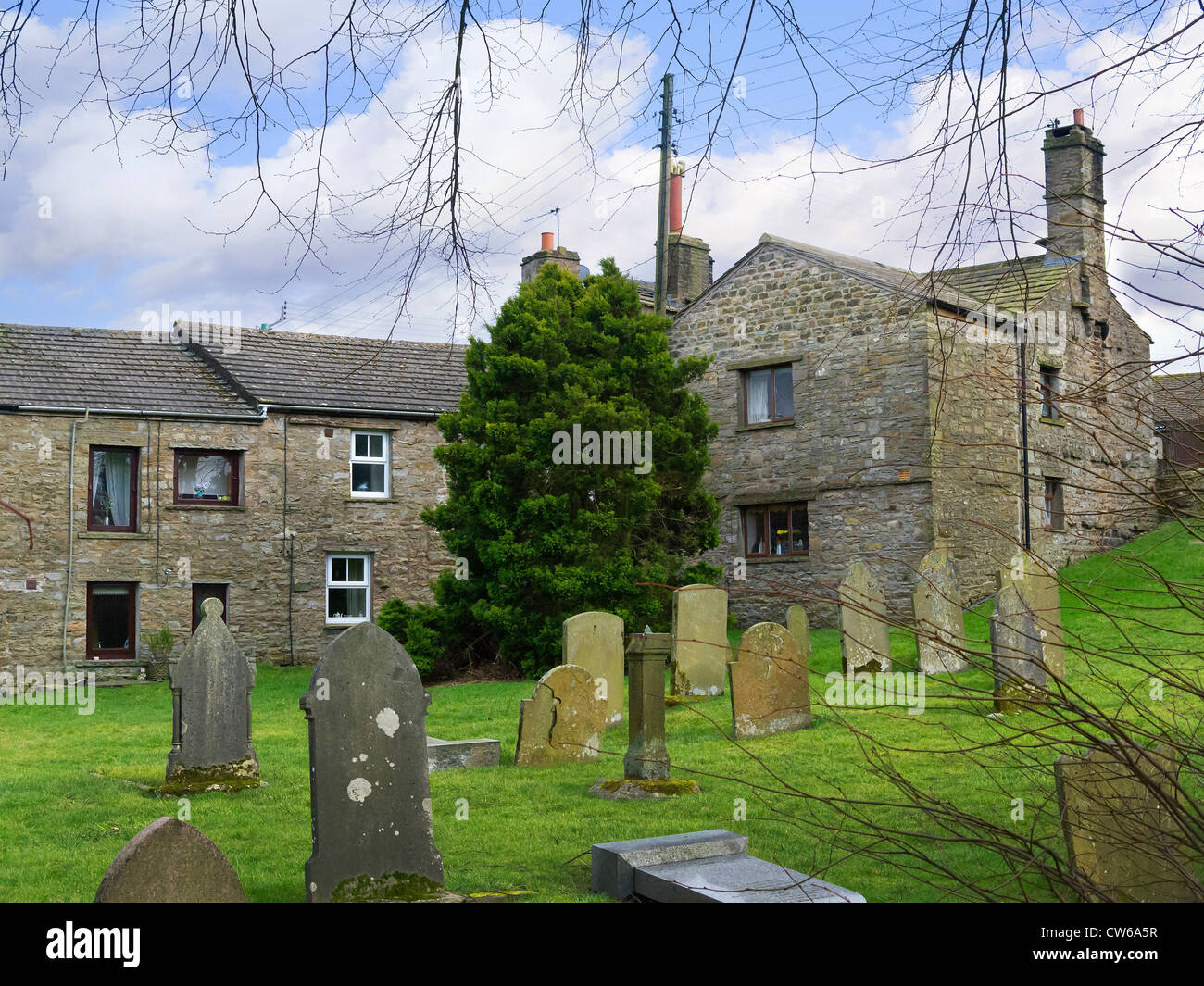 Sagrato nella chiesa di St Margaret in Hawes, una piccola città mercato nel North Yorkshire Foto Stock