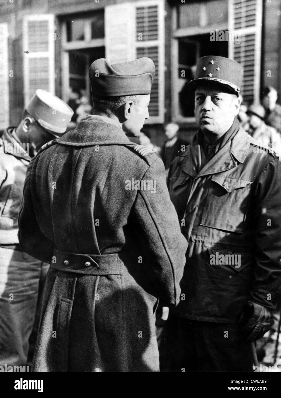 Lt. Bethouard generale in Montbéliard (Francia) Novembre 17, 1944 Foto Stock