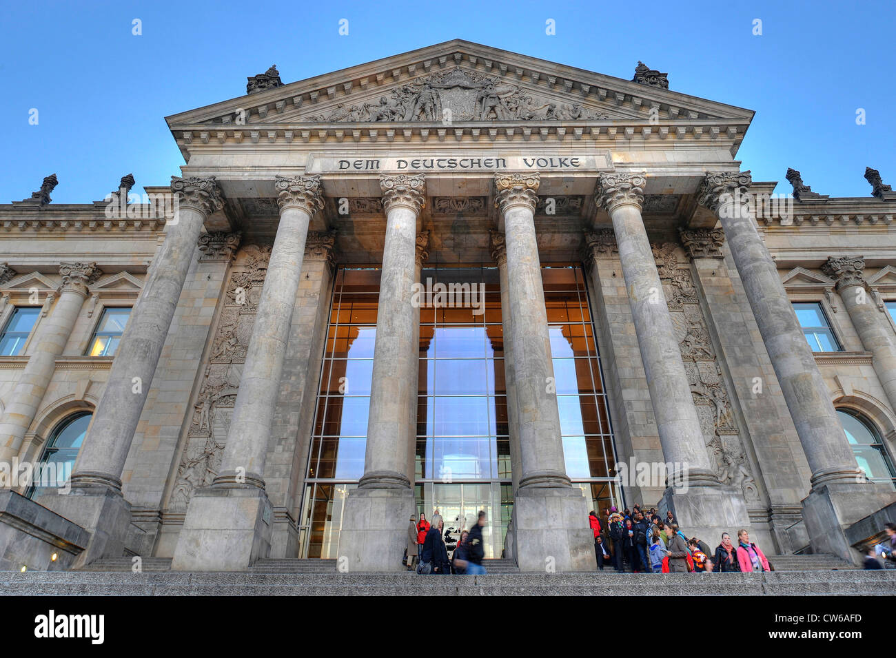 Il palazzo del Reichstag a Berlino, Germania Foto Stock