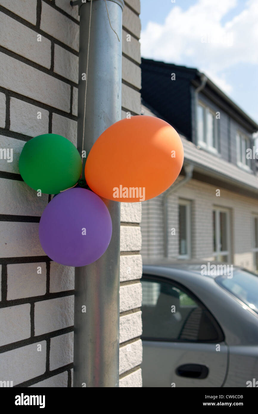 Sviluppo di alloggiamento, palloncini mostra il modo di difficile Foto Stock
