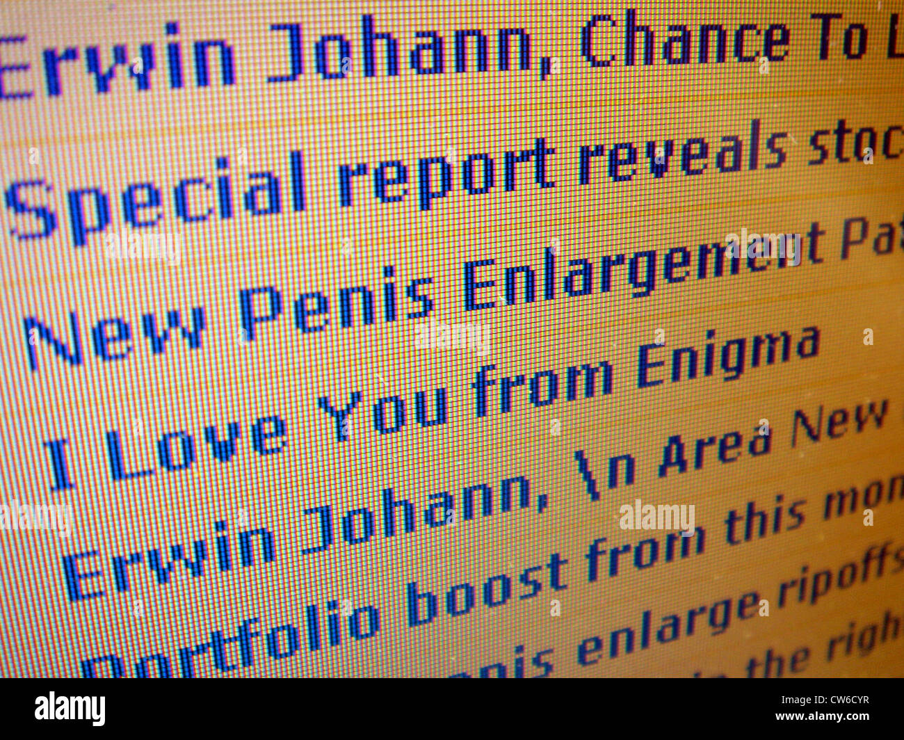 Indesiderabile di posta indesiderata Foto Stock