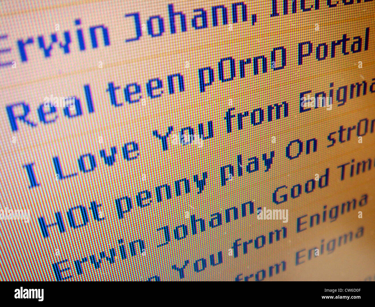 Indesiderabile di posta indesiderata Foto Stock