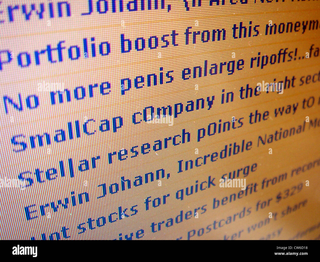 Indesiderabile di posta indesiderata Foto Stock