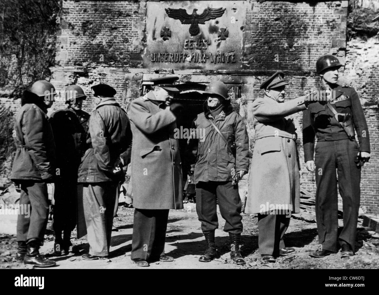 I leader alleati a Julich, Febbraio 1945 Foto Stock