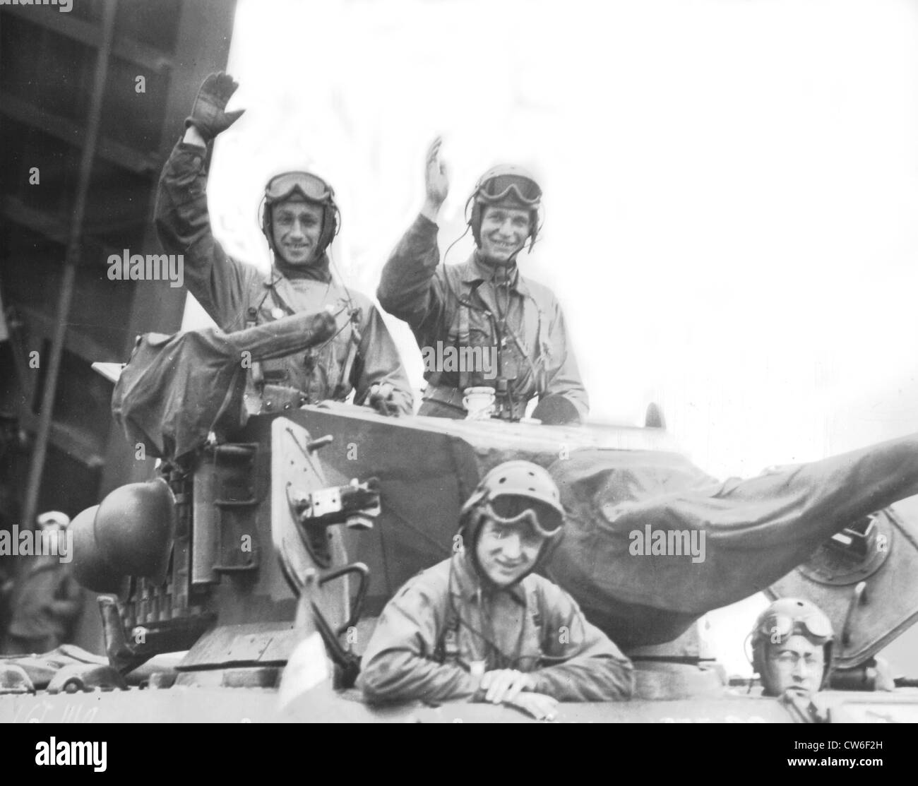 La seconda francese Divisione Corazzate torna in Francia, estate 1944 Foto Stock