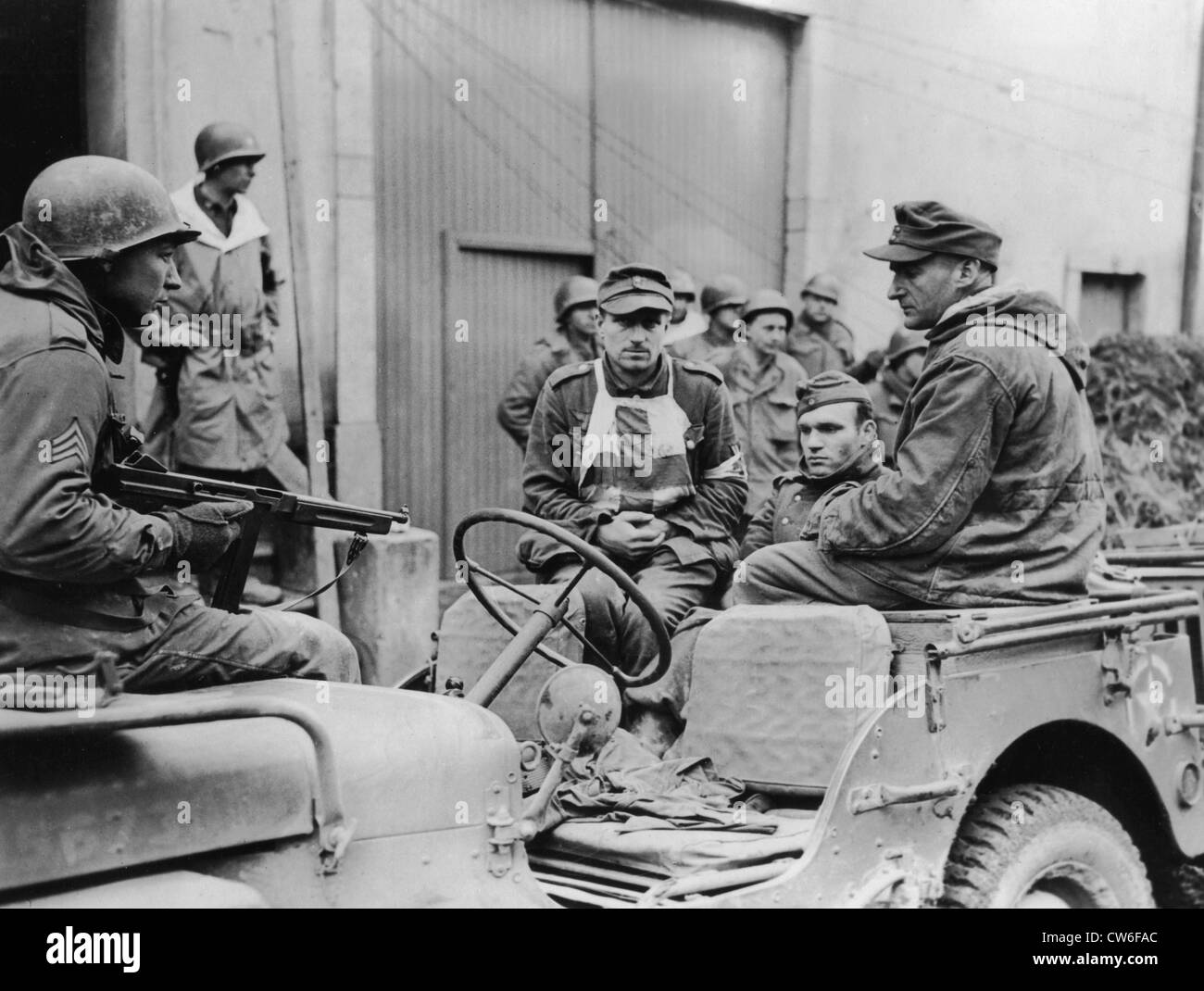 Tedeschi catturati in Francia orientale, Febbraio 1945 Foto Stock