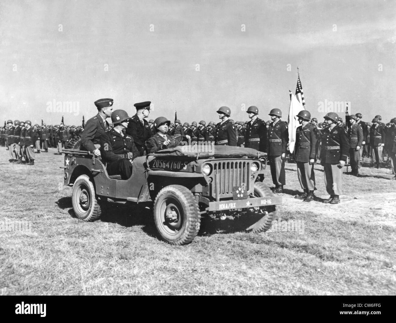 101St U.S. Airborne Division onorato in Francia Marzo 15, 1945 Foto Stock