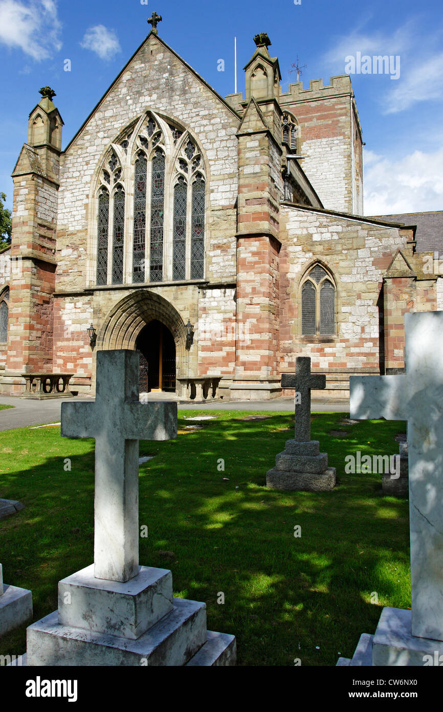 St Asaph Cattedrale, il Galles del Nord. Foto Stock