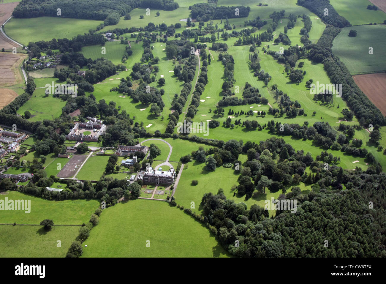 Vista aerea del Ingestre Park Golf Club, Stafford Foto Stock