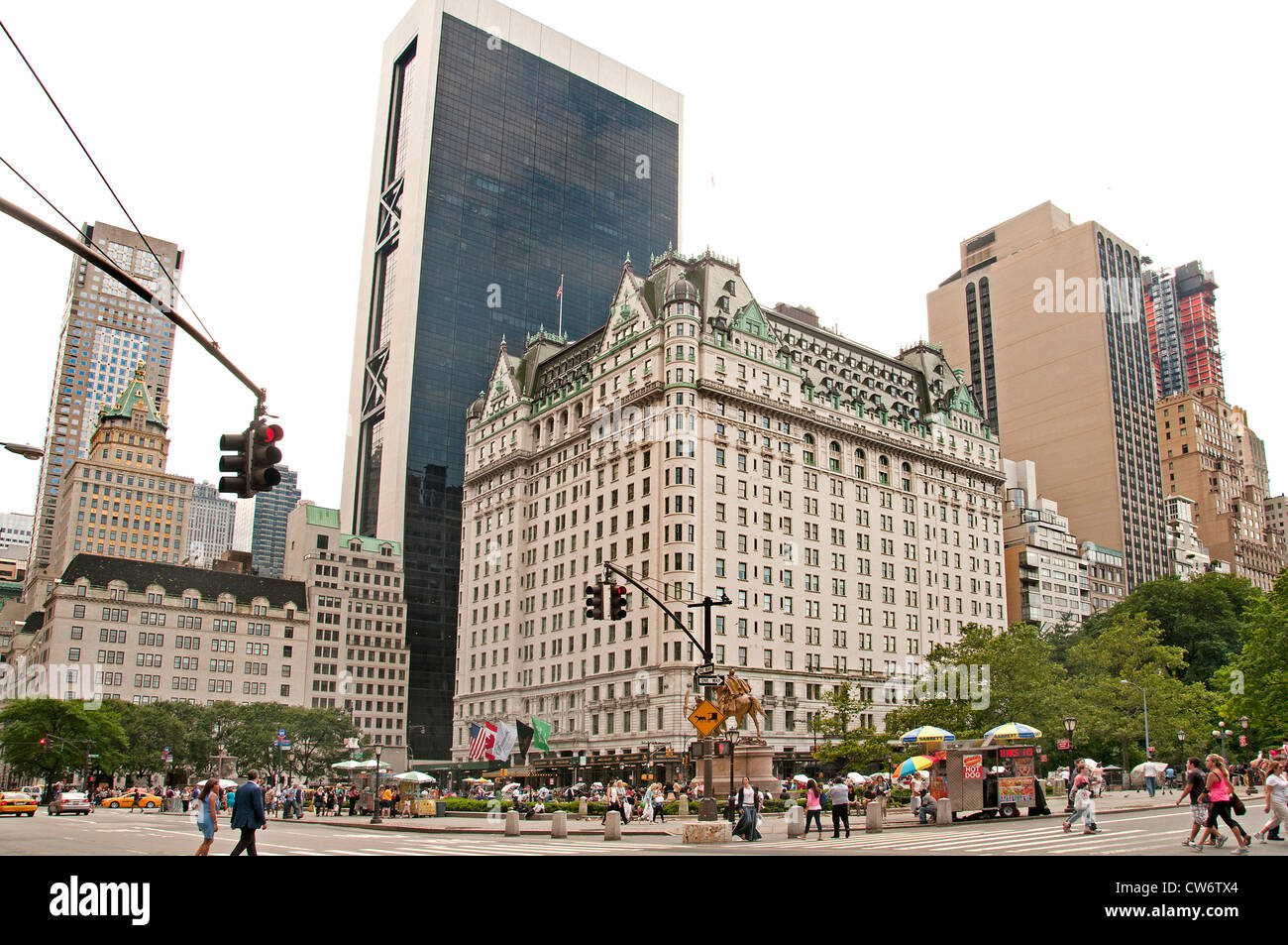 Il Plaza Hotel Grand Army Plaza New York City Manhattan Fifth Avenue Foto Stock
