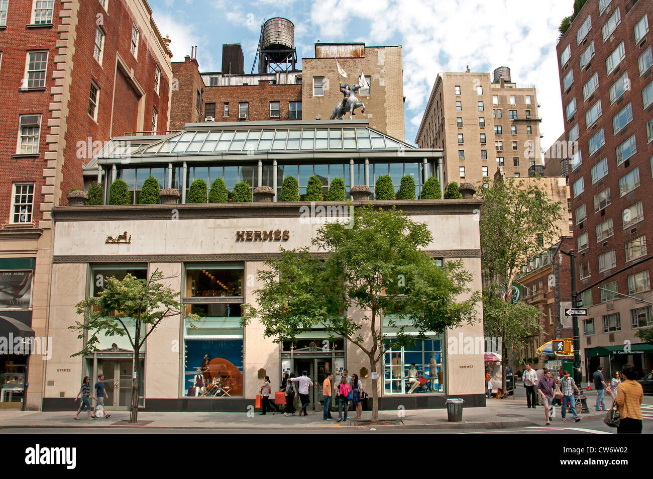 Hermes Madison Avenue Upper East Side di New York City Manhattan Foto Stock