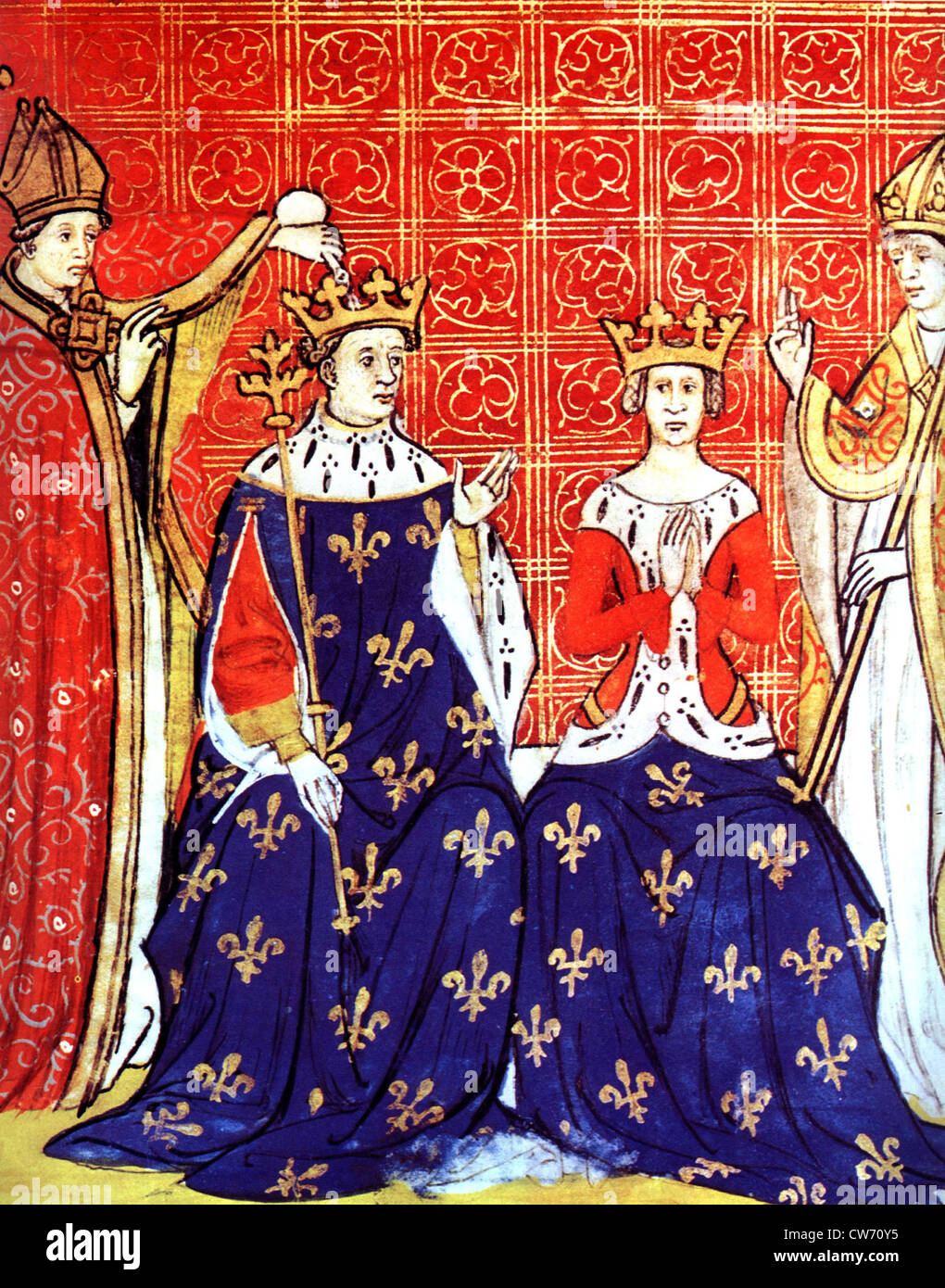 Luigi VIII e Bianca di Castiglia Foto Stock