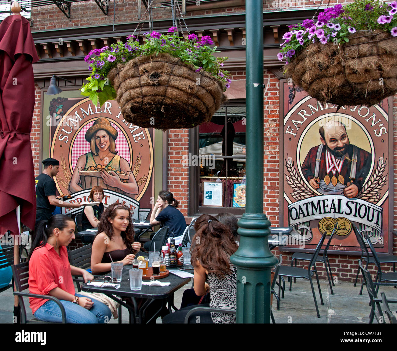 South Street Seaport Manhattan vicino a Pier 17 New York City Manhattan Foto Stock