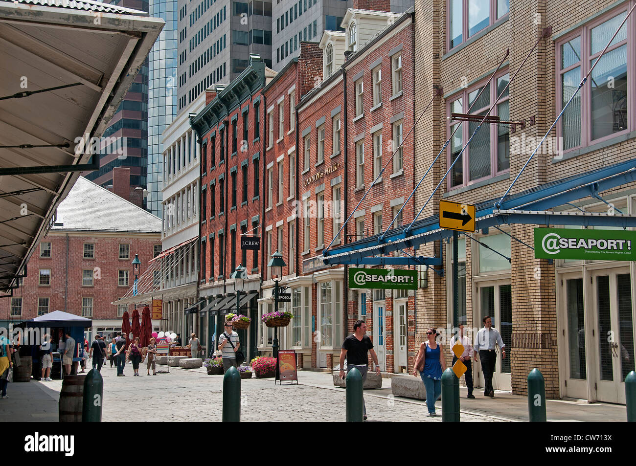 South Street Seaport Manhattan vicino a Pier 17 New York City Manhattan Foto Stock