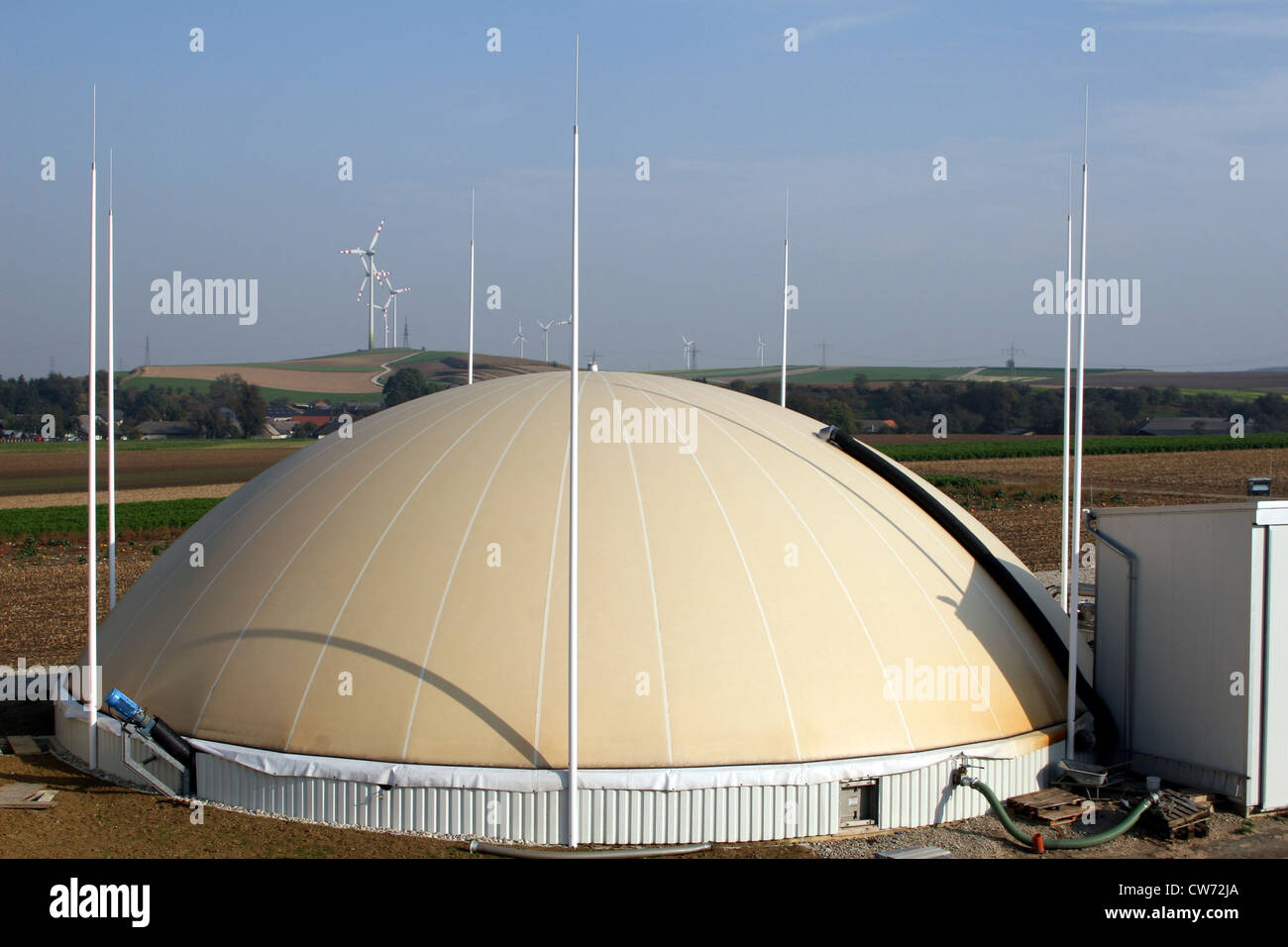 impianto di biogas Foto Stock