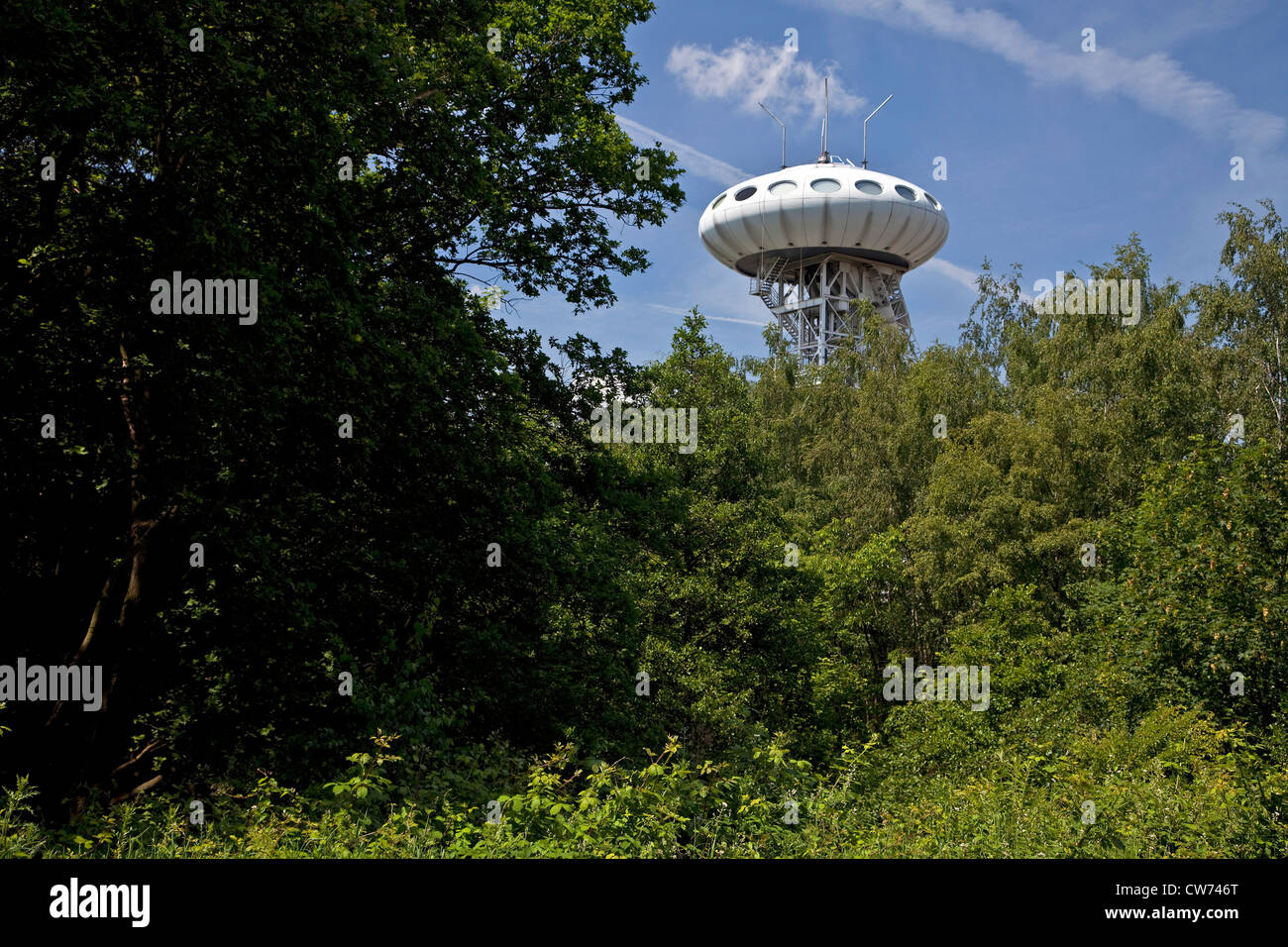 Tecnology Center LUENTEC con Colani ufo, in Germania, in Renania settentrionale-Vestfalia, la zona della Ruhr, Luenen Foto Stock
