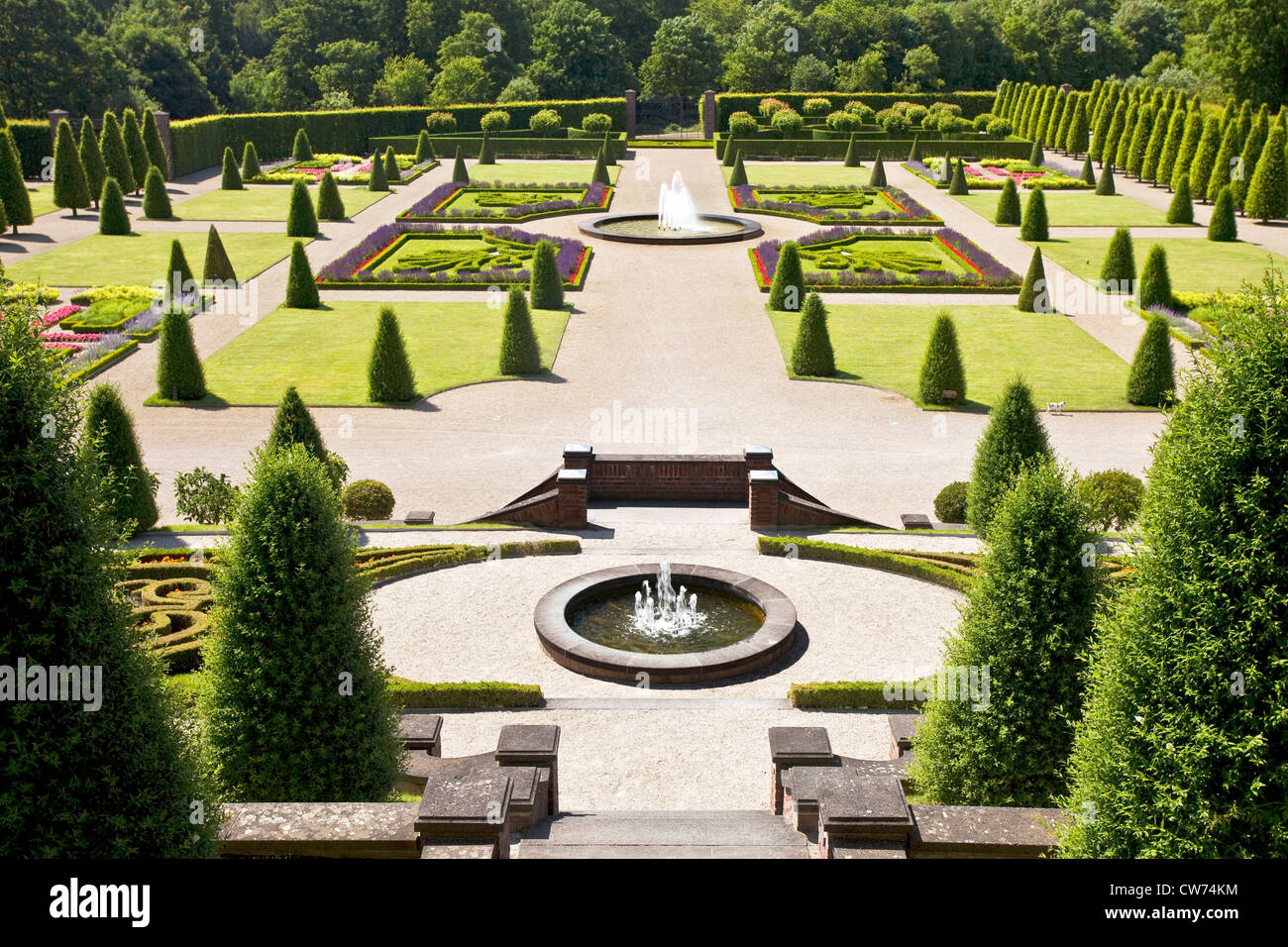 I giardini barocchi del monastero di Kamp, in Germania, in Renania settentrionale-Vestfalia, la zona della Ruhr, Kamp-Lintfort Foto Stock