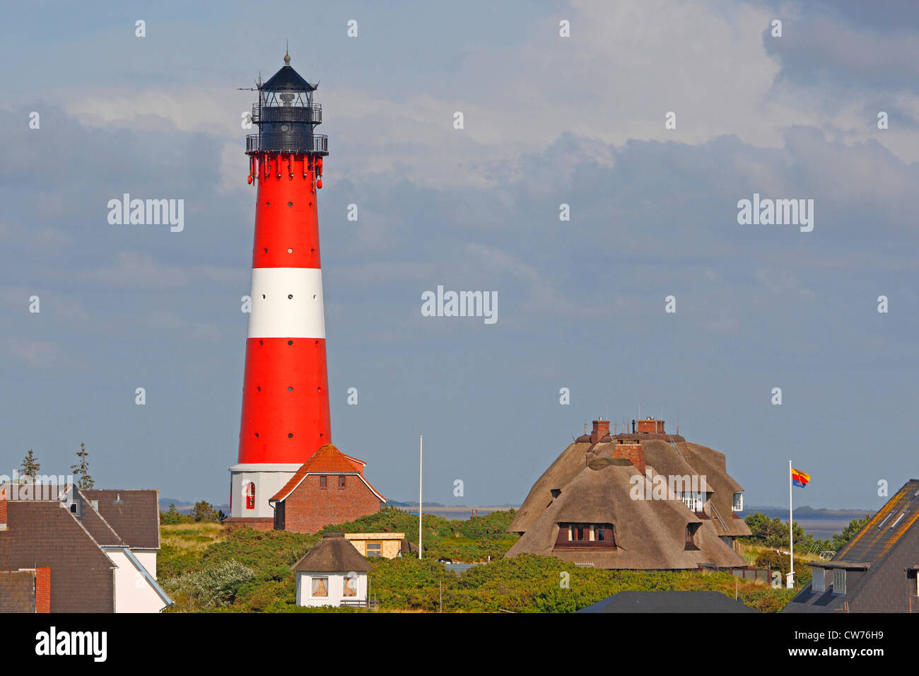 Faro Hoernum, Germania, Schleswig-Holstein, Sylt, Hoernum Foto Stock