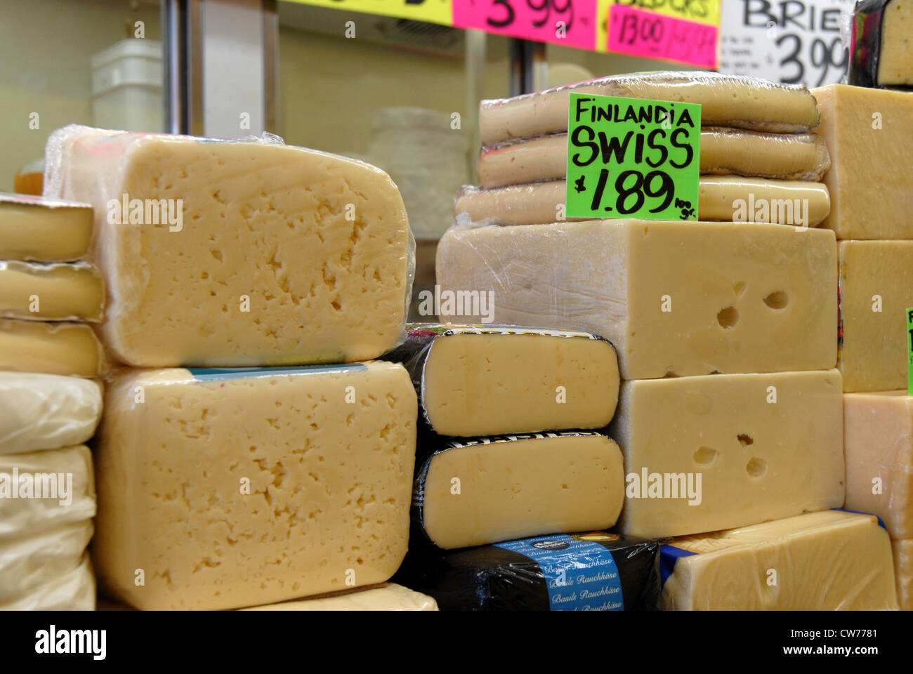 Toronto Kensington market formaggi importati shop Foto Stock
