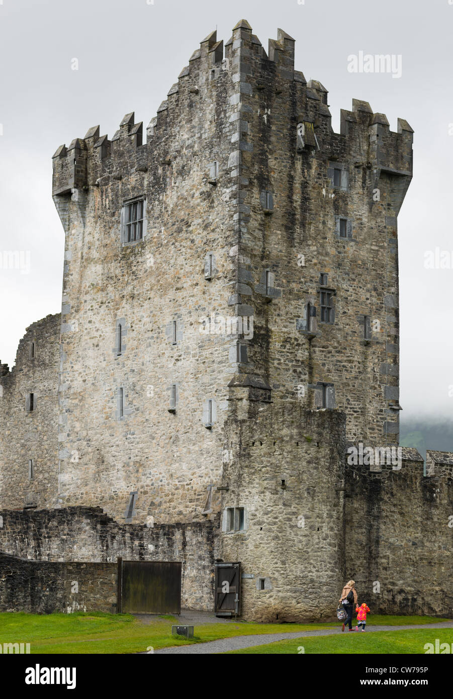 Castello di Ross Killarney Co Kerry Irlanda. Foto Stock