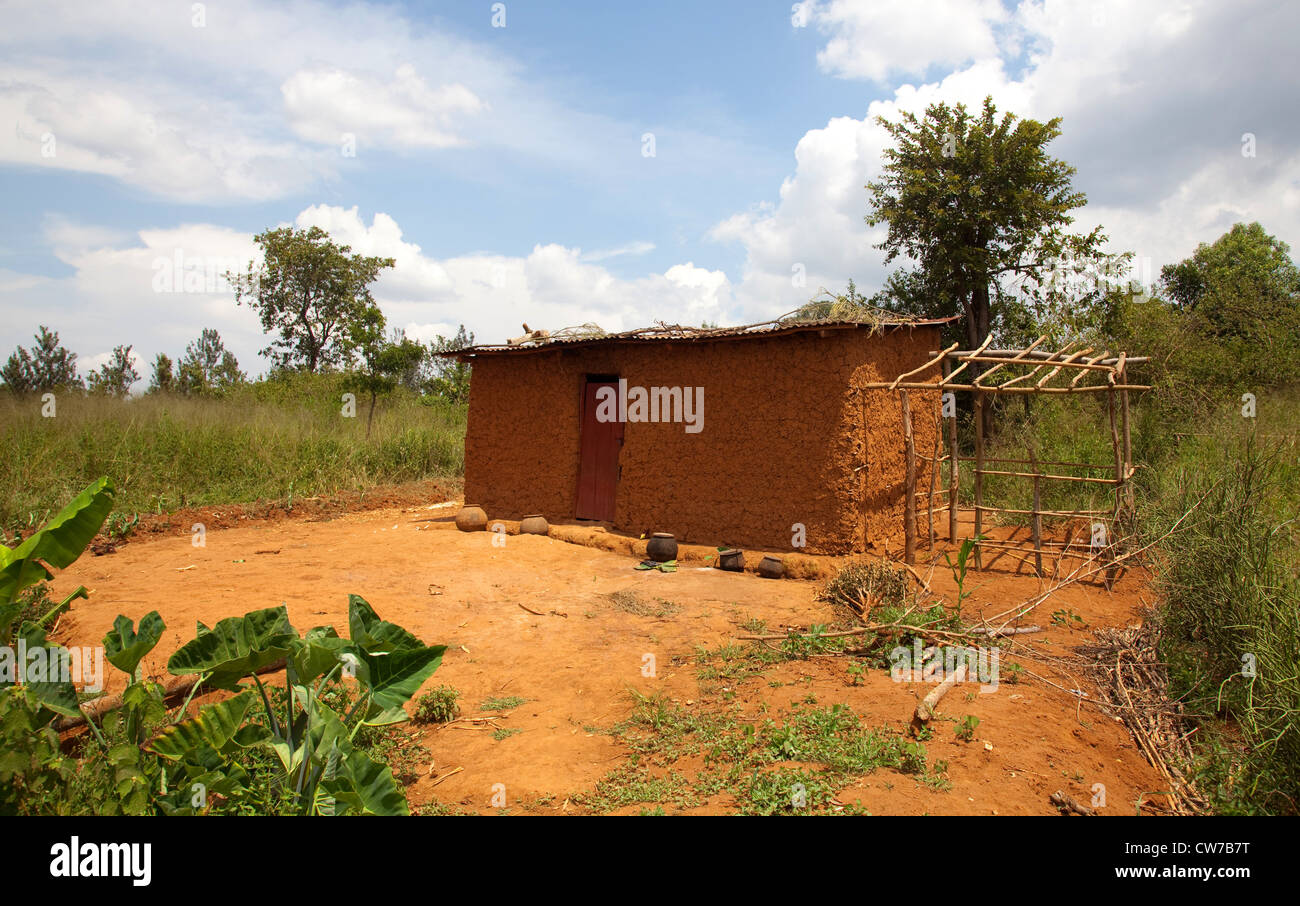 Casa di fango, Burundi, Kirundo, Kirundo Foto Stock