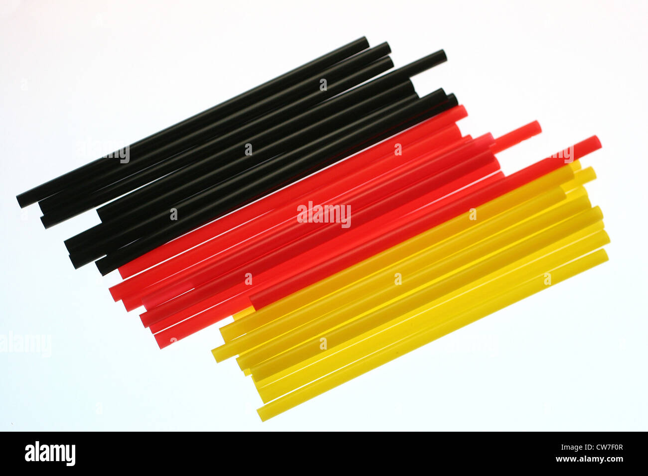 Bere cannucce in tedesco colori nazionali Foto Stock