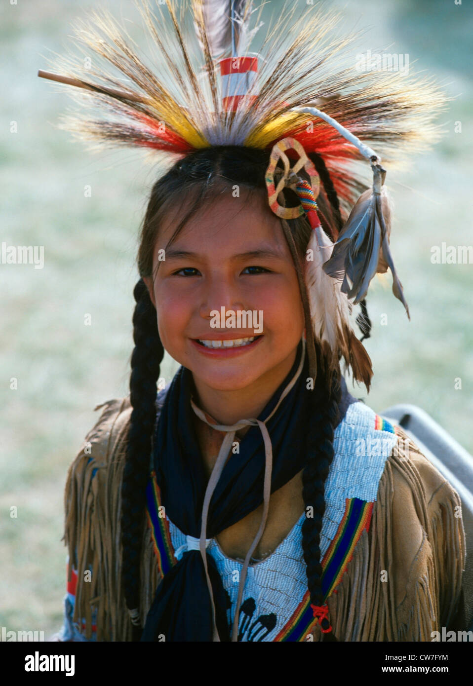 Ritratto di una ragazza indiana, Canada Foto Stock