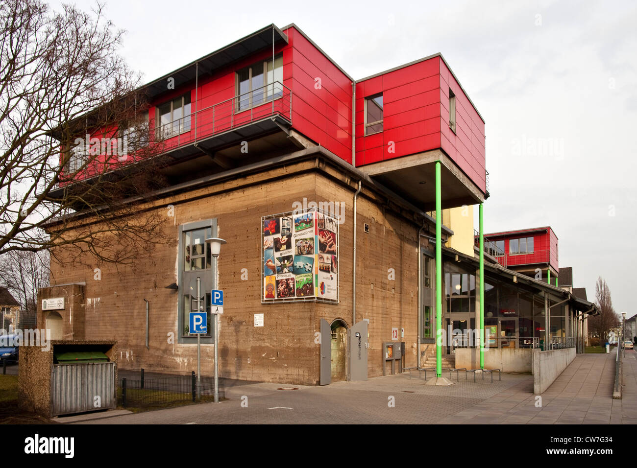 Bunker e museo "Alte Heid', in Germania, in Renania settentrionale-Vestfalia, la zona della Ruhr, Oberhausen Foto Stock